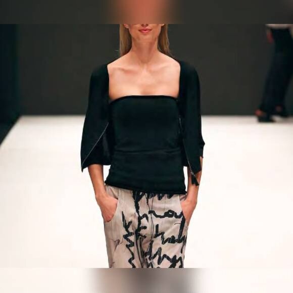 Annette Gortz Duck Black Knit Tube Top - Picture 1 of 10